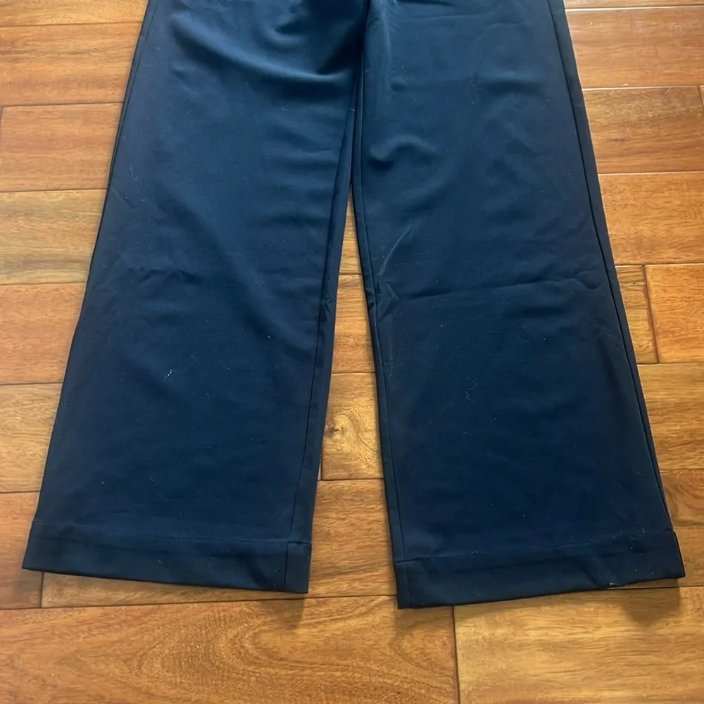 Kate Young x Splendid wool blend navy blue straight leg pants Size 4 - Picture 4 of 8